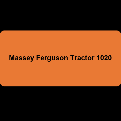 Massey Ferguson Tractor 1020